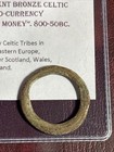 Ancient Crude Celtic Bronze Ring Proto-money 800-50 Bc  25mm Green Patina C214