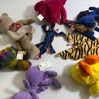 8 beanie Babies Plush Toys Dragon Lizard Tiger Duck Ant Bearbeanie Lot Vtg 90s