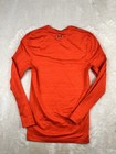 Under Armour Coldgear Compression Long Sleeve Crew Neck Orange Shirt  Mens Med
