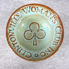 Nicodemus Pottery Souvenir Pin Dish For Clintonville Woman s Club Columbus Ohio