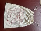Antique Flame Stitch Red Embroidery  washing Taken In  W goat Eating Laundry Bag