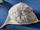 2 Vtg Antique White Lace Baby Bonnets  Caps