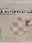 New In Box Kitsch Waterproof Satin Lined  Checker Womens Flexi Shower Cap
