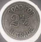 G w  Marnelle Pool Hall Lester Iowa Good For 2 1 2 Cents Trade Token 24mm