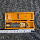 Antique Brass Drum Microscope Vintage Pocket Field Scientific Instrument Box    