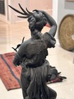 Neoclassical Bronze Statuette 1900   s Rare French Art Nouveau Spring Patina