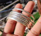 Beautiful Silver Bangle Set  Handmade 925 Sterling Silver Bangle Set  Mo 