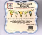 Jenni Bowlin Plain Chipboard Elements-flag Banners Scrapbooking 24 Pieces