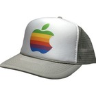 Retro Apple Rainbow Logo Foam Front Trucker Hat Snapback Mesh Cap