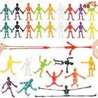  Pcs Halloween Stretchy Skeletons  Halloween Sticky Hand Toys Bulk For 48
