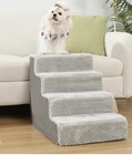 4-tier Foam Dog Ramp Non-slip Dog Steps Soft Pet Stairs Ladder For High Sofa Bed