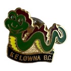 Kelowna B c  Souvenir Travel Pin Vtg Cloisonne Enamel   Metal Lapel Pin Snake
