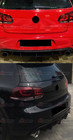 For  Golf 6 Mk6 Gti 2010-14 Rear Bumper Lip Diffuser 3 Fin Valance Spoiler