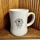The Coffee Bean   Tea Leaf White Coffee Mug Cup Diner Style Thick 14oz Htf Rare