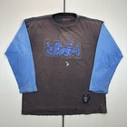 Vintage Y2k Raider Jeans Brand Two Tone Long Sleeve Shirt Size 2xl Grunge Skater