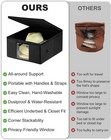 Teraves Large Cowboy Hat Storage Box  All Around Hardboard Support  Crush-proof 