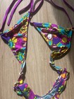 Colorful Floral Boho Retro Dancwear Exotic Bodysuit O Ring