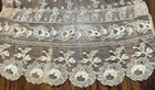 Antique Lace Scarf - Point De Gaze Brussels Lace - Wrap Shawl