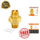 Solid Brass Union 1 Inch Npt Male X Male Pipe Fitting 230 Psi Gas Water Oil