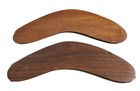 Lot Of 2 Australian Aboriginal Style Hand Painted Wooden Boomerangs