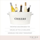 Twine Cheers Galvanized Beverage Tub - 6 3 Gal Drink Ice Bucket Party