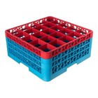Cfs Rg25-3c410 Opticlean 25-compartment Red Color-coded Glass Rack