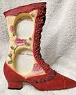 Vintage Ornate Victorian Style Photo Frame Roses Boot Shoe Resin Easel Back 9 