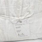 Pottery Barn Cotton Ruffle Bed Skirt White Cal King 18  Drop New