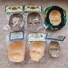 Vintage Doll Face Lot Of 5 Nos   1 Crocheted Plastic Doll Head