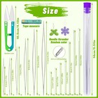86 Pcs Beading Needle Set  6 Sizes Big Eye Beading Needles For Seed Beads  Long