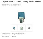       genuine Denso Toyota Lexus Scion Abs Skid Control Relay Denso 88263-21010 Blue