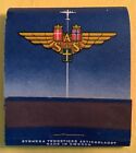 1940s Vintage Feature Matchbook Sas Scandinavian Airlines System 2    Fs Neon Pink