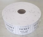 Roll Of 2000  Double Stub Raffle Tickets Split The Pot 50 50