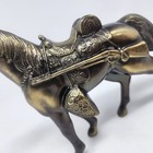Vintage Cast Metal Pony Express Us Mail Saddle Horse Figurine 1950s Carnival