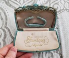 Scarce Vintage Kreisler  golden Fantasy  Turquoise Ornate Jewelry Box
