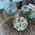 Japanese Glass Floats W  Fishing Net Gift Set - 4 Floats   5 Ft X 5 Ft Fish Net