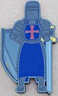 Knights Banner Geocoin - Dark Barbarian Knight - Not Activated 