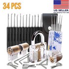 34in1 Set Multifunctional Keys Tool Picking Kit With Transparent Locks Pu Bag
