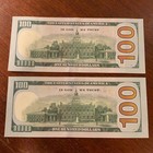 2025 -  100 President Donald J  Trump Signed 2 Bill Lot - Nearly Uncirculated
