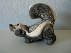 Textured Ceramic Skunk Figurine