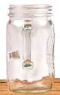 Mason Jar Drinking Mug 32oz Clear Glass Handle Country Hearth Vtg Large Stein