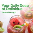 Watermelon Kiwi Fruit Juice Concentrate 46oz - 24mg Caffeine Natural Boost