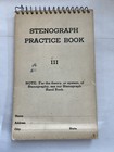Vintage Rate Lot Of 2 Stenograph Practice Books Iii  Iv  Shorthand 1940 Spiral