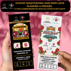2-pack- 2026 Cfp Rose Bowl Indiana Vs Alabama Customizable Replica Tickets Stubs