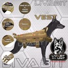 Dog Vest Tan Tactical Molle Vest Harness Medium Durable 1000d Hiking