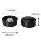Meetoot 12pcs Phenolic Resin Cover 28mm Black Poly Seal Screw Caps For Black