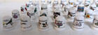 Vtg Mixed Lot Of 56 Thimbles Bells Porcelain Ceramic States Some Lipco Bells