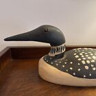 Great Vintage Hand Carved Hand Painted Loon Figurine Decoy Wooden  Nice Charm 