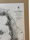 Historical Hydrographic Chart  santorin Island  Ancient Thera   Surveyed In 1848