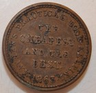 1863  Civil War Token  25 A-1a - Commercial College - Albion  Mich- Storecard